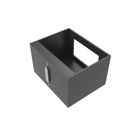 Castello Usa Alpine 24-inch Black Vanity Base with Brushed Nickel Handle CB-MC-24BLK-BN-VBO